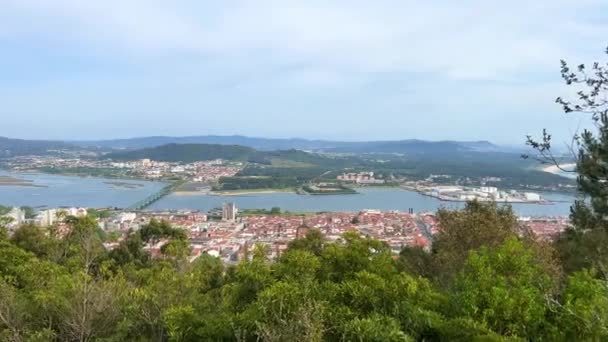 Ver la ciudad de viana do castelo Santuario Diocesano Viana do Castelo, en Portugal — Vídeos de Stock