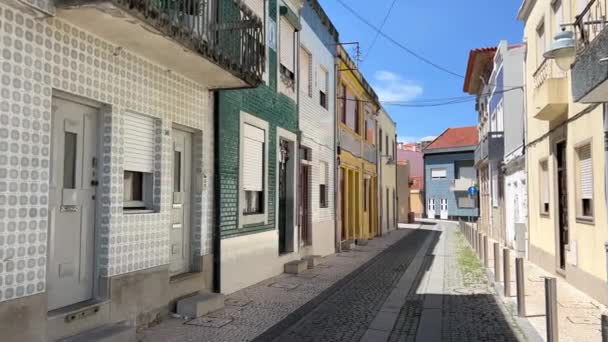 Portekiz Deki Povoa Varzim Şehri Sokakları Doğası 2022 Yüksek Kalite — Stok video