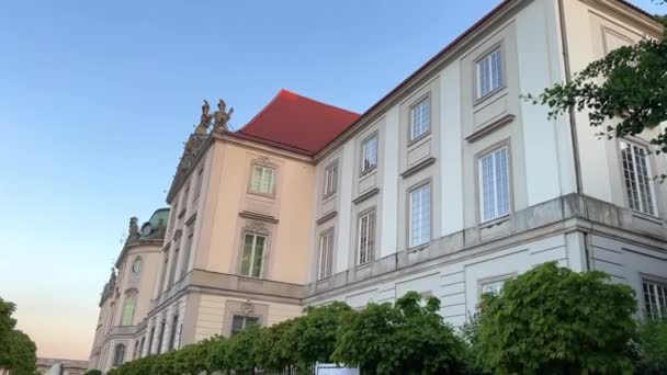 Königsschloss Zentralen Platz Von Warschau — Stockvideo