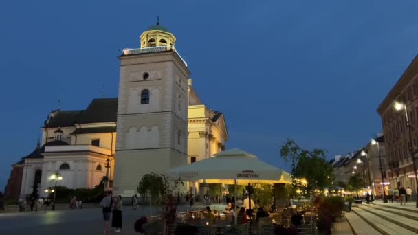 Torre Observação Noite Subúrbio Cracóvia Foto Varsóvia Polónia 2022 — Vídeo de Stock