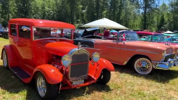 Jellybean Autocrafters 2022 Kanada Surrey Celebration Různé Staré Vzácné Modely — Stock video