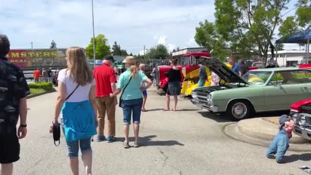 Vintage Truck Muzeum Hot Road Suturday Car Truck Show Exhibition — Video Stock