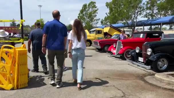 Vintage Truck Muzeum Auto Truck Show Výstava Starých Vzácných Aut — Stock video