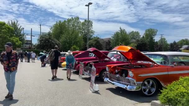 Vintage Camión Muzeum Coche Camión Mostrar Exposición Viejos Coches Raros — Vídeos de Stock