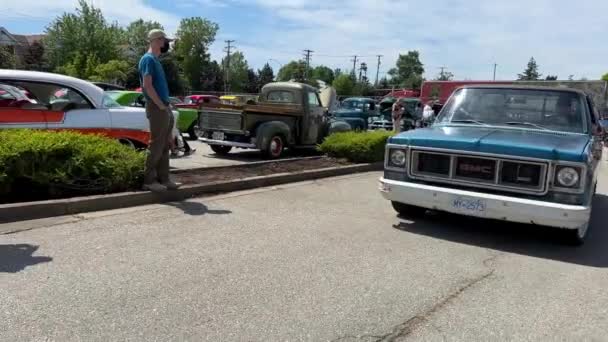 Vintage Truck Muzeum Car Truck Show Exhibition Old Rare Cars — Stock video
