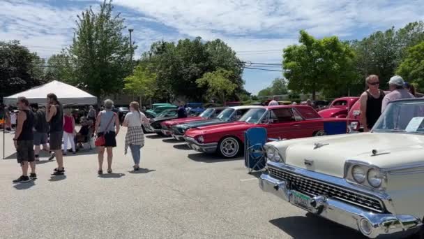 Vintage Truck Muzeum Auto Truck Show Výstava Starých Vzácných Aut — Stock video