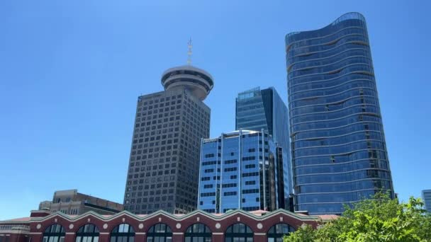 Harbor Center Tower Famous Skyscraper Vancouver Top Which Observation Deck — Vídeos de Stock