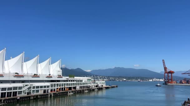 Canada Place Vancouver Canada 2022 High Quality Footage — Wideo stockowe