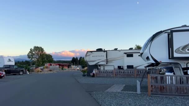 Parksville Beach Surfside Resort Camping Trailers Shores Pacific Ocean Several — Stok video