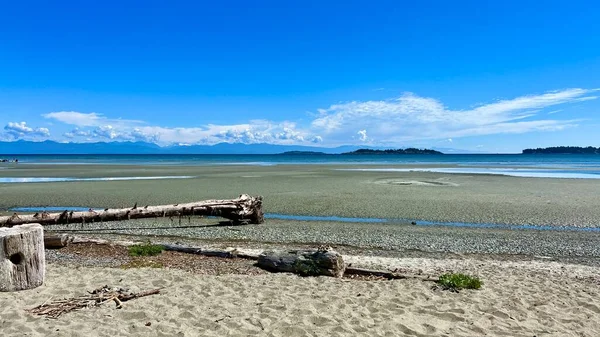 Rathtrevor Beach Parksville Calm Pacific Ocean Vancouver Island Water Went — Fotografia de Stock
