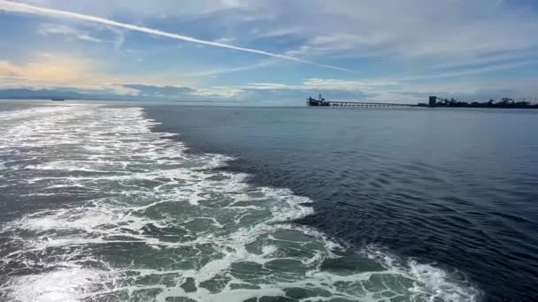 Білі Смуги Смарагдовій Зеленій Воді Річки Або Океану Ідеально Підходить — стокове відео