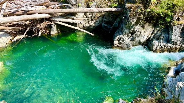 Beautiful Englishman River Waterfalls Upper Section Parksville British Columbia Canada —  Fotos de Stock