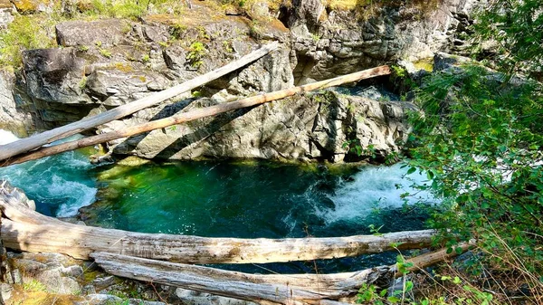 View Wahoosh Falls Ontario Canada Englishman River Falls Park Parksville —  Fotos de Stock