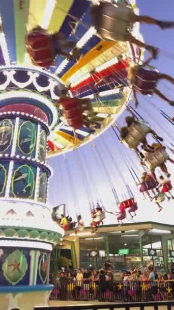 Playland Amusement Park Vancouver British Columbia Canada Amusement Park Hastings — Stok Video