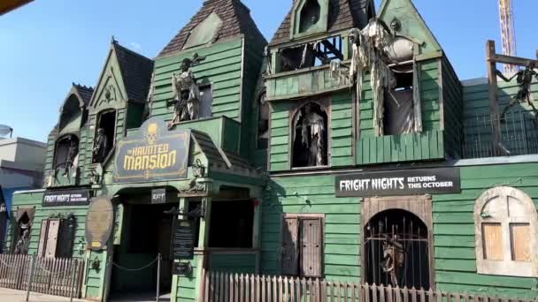 House Horrors Haunted House Attraction Adults Children Canada Vancouver Playland — Wideo stockowe