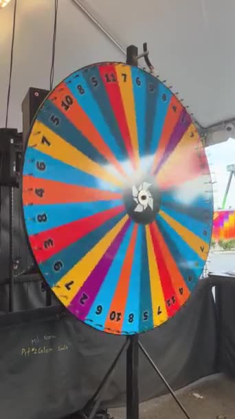 Desire Win Roulette Lottery Casino Spinning Lottery Machine Multi Colored — Stock videók