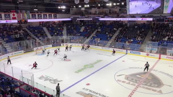 Wedstrijd Volle Gang Tijdens Wedstrijd Twee Teams Van Usa Canada — Stockvideo