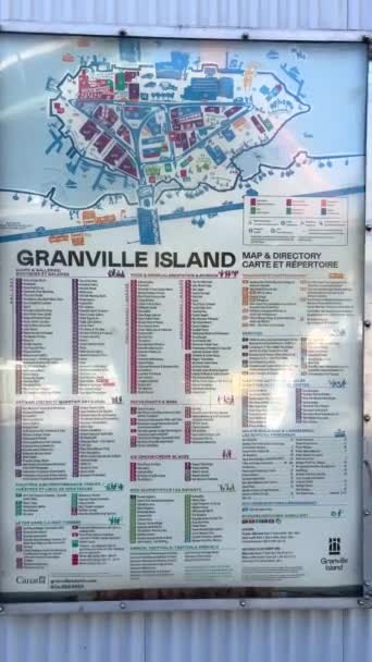 Granville Island Poloostrov Nákupní Čtvrti Fairview Okresu Vancouver Přes False — Stock video