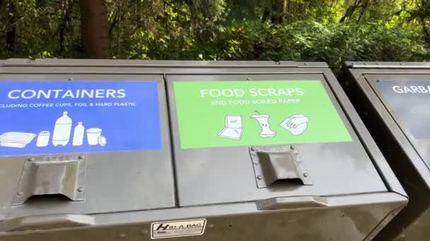 Kertas Sampah Basah Dan Sampah Untuk Daur Ulang Penyortiran Sampah — Stok Video