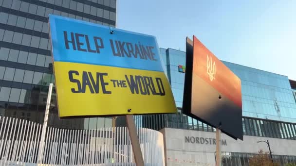 Honneur Des Défenseurs Ukraine Vancouver Rassemblement Marche Oct 2022 Galerie — Video