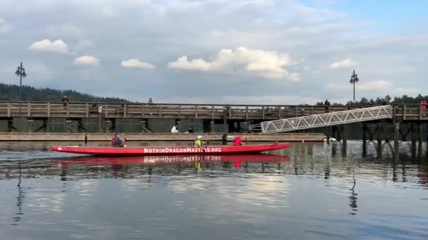 Old Mill Boathouse Rodd Segling Paddling Centrum Stad Hamn Lynnig — Stockvideo