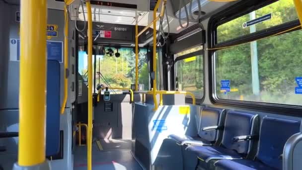 Vancouver Canadá 2022 Tap Machine Translink Bus Out Order Because — Vídeo de Stock