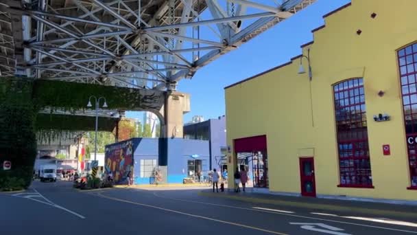 Granville Island Peninsula Shopping District Fairview District Vancouver False Creek — Stock Video