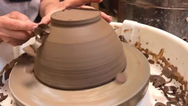 Potters Master Class Keramik Hjul Konsten Att Göra Keramik För — Stockvideo