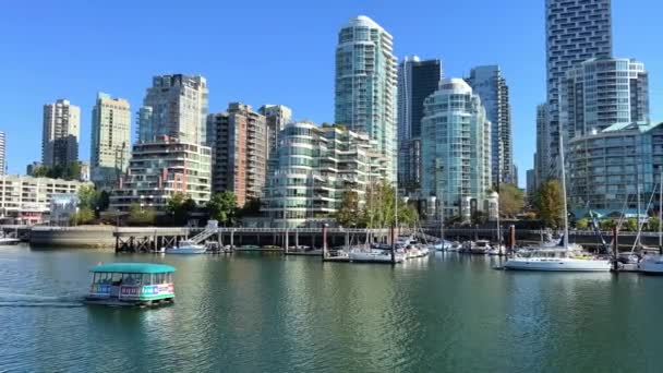 Granville Island Schiereiland Winkelgebied Fairview District Van Vancouver False Creek — Stockvideo