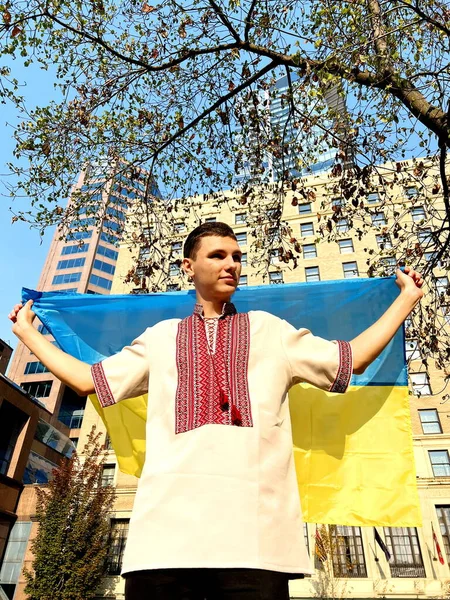 Честь Защитников Украины Ванкувере Состоялся Митинг Марта 2022 Года Художественная — стоковое фото
