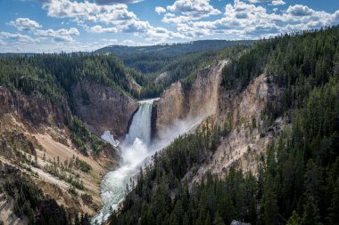 Lower Falls in the Grand Canyon of Yellowstone National Park, Wyoming clipart