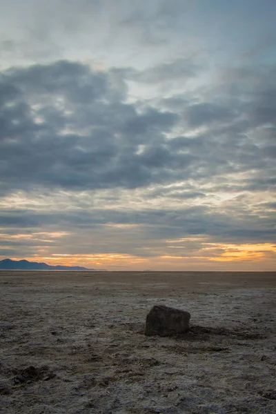 Bonneville Salt Flats Utah Pôr Sol — Fotografia de Stock