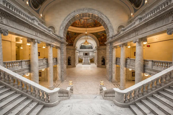 Interior Del Lobby Del Capitolio Estatal Salt Lake City Utah — Foto de Stock