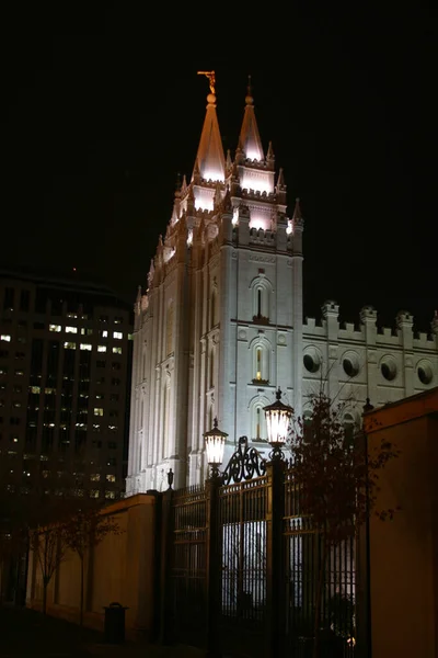 Navidad Mormón Salt Lake Temple Square —  Fotos de Stock