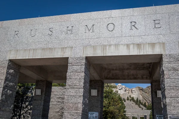 Letrero Entrada Del Monumento Nacional Monte Rushmore —  Fotos de Stock