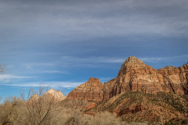 Bridge Mountain Dagen Zion National Park Utah — Stockfoto