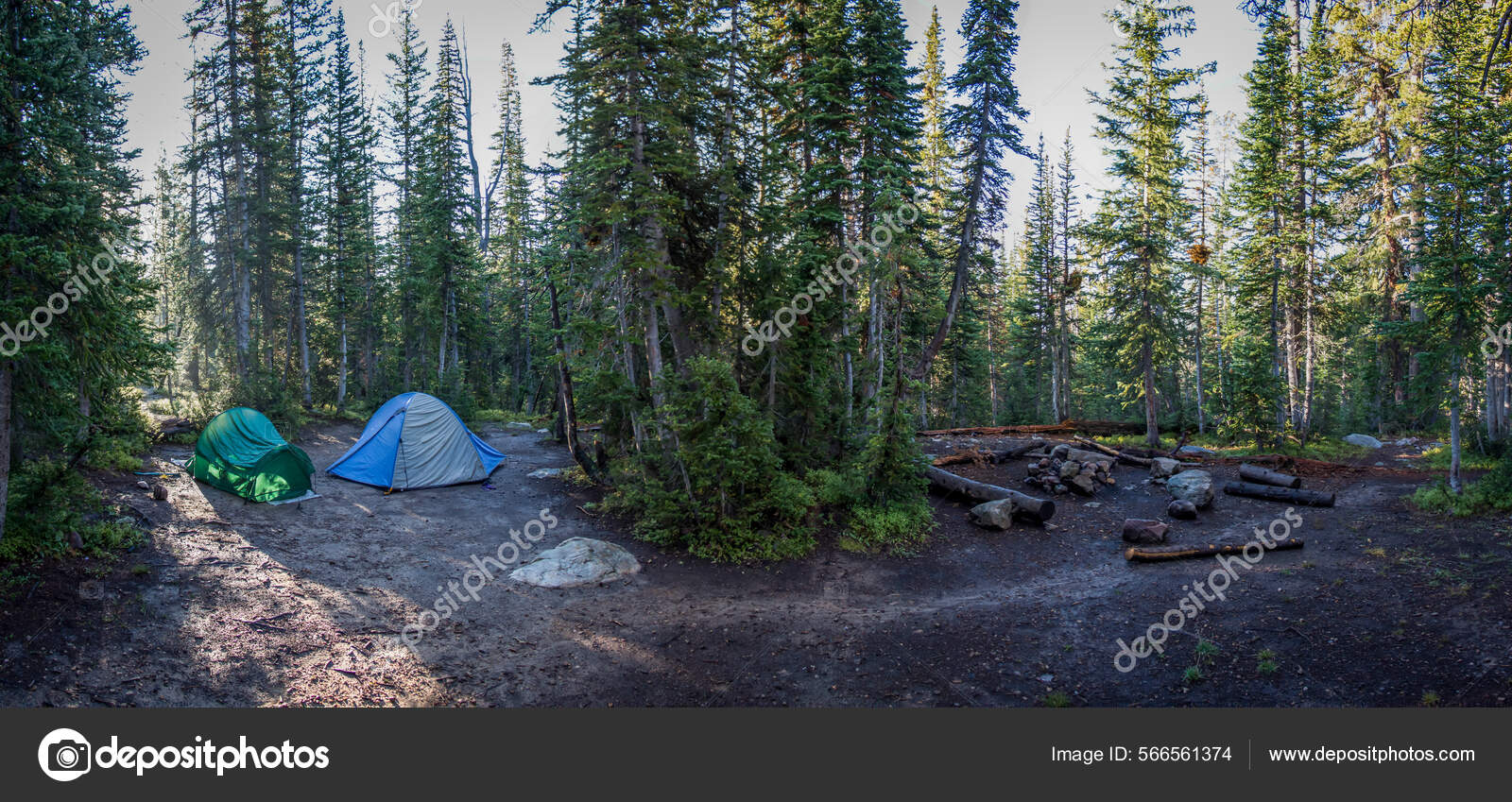 Campground Fire Pit Two Tents Stock Photo by ©dallasgolden 566561374