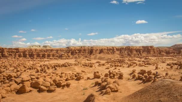 Časová Prodleva Státním Parku Goblin Valley Utahu — Stock video