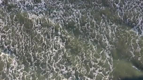 Drone Aereo Sopra Oceano Pacifico Presso Spiaggia Librarsi Sopra Onde — Video Stock