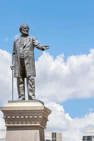 Statue Von Brigham Young Dem Propheten Und Mormonischen Pionier Der — Stockfoto