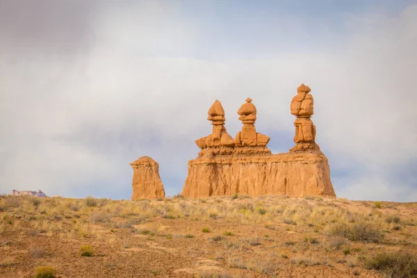 Tre Systrarna Goblin Valley State Park — Stockfoto