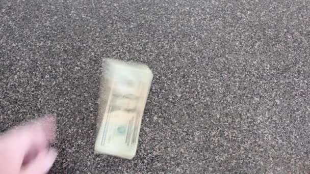 Twenty Dollar Bills Money Being Exchanged — Video