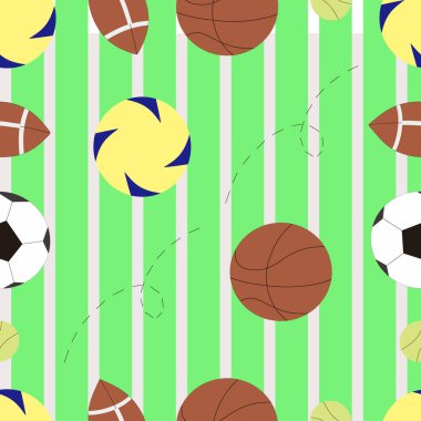 Beyaz yeşil şerit arka planlı top sporunun gösterimi