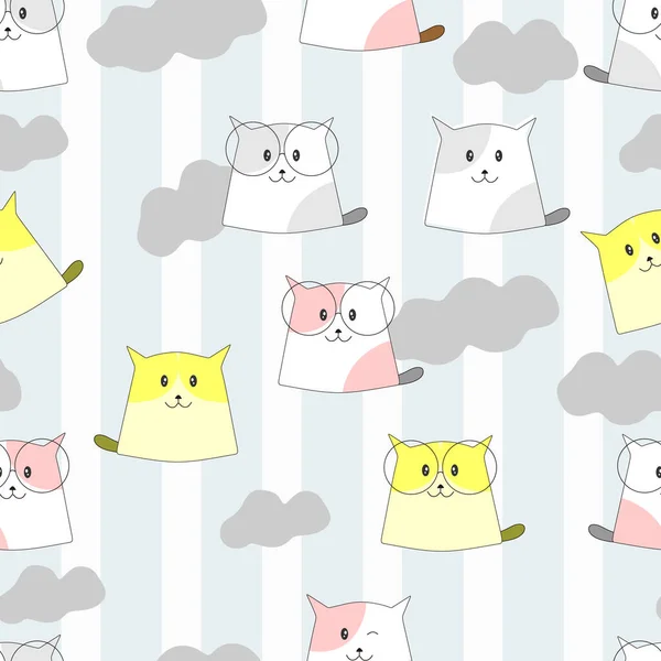 illustration of cute kawaii doodle for background
