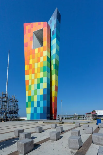 Barranquilla Atlantico Colombia Januari 2022 Monumentfönster Mot Världen Med Blå — Stockfoto