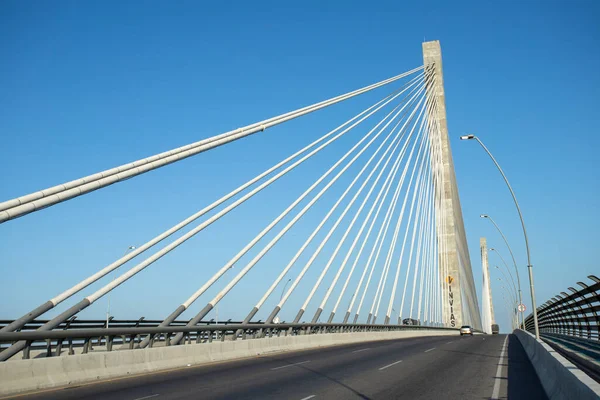 Barranquilla Atlantico Kolombiya Ocak 2022 Pumarejo Köprüsü Mavi Gökyüzü — Stok fotoğraf