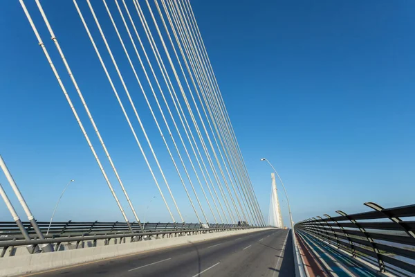 Barranquilla Atlantico Kolombiya Ocak 2022 Pumarejo Köprüsü Mavi Gökyüzü — Stok fotoğraf