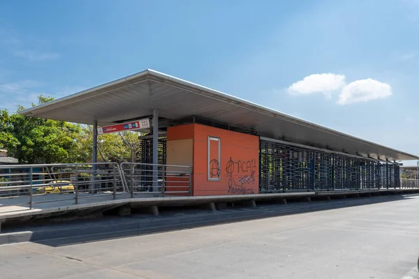 Barranquilla Atlántico Colombia Enero 2022 Estación Transcaribe Cielo Azul Ciudad — Foto de Stock