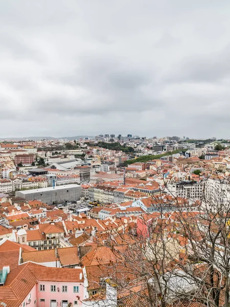 Αρχιτεκτονική Και Πρόσοψη Σπιτιών Και Κτιρίων Στην Πόλη Λισαβόνα Πορτογαλία — Φωτογραφία Αρχείου