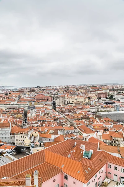 Şehirdeki Evler Binaların Mimarisi Cephesi Lisboa Portekiz — Stok fotoğraf